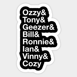 Sabbath Names Sticker